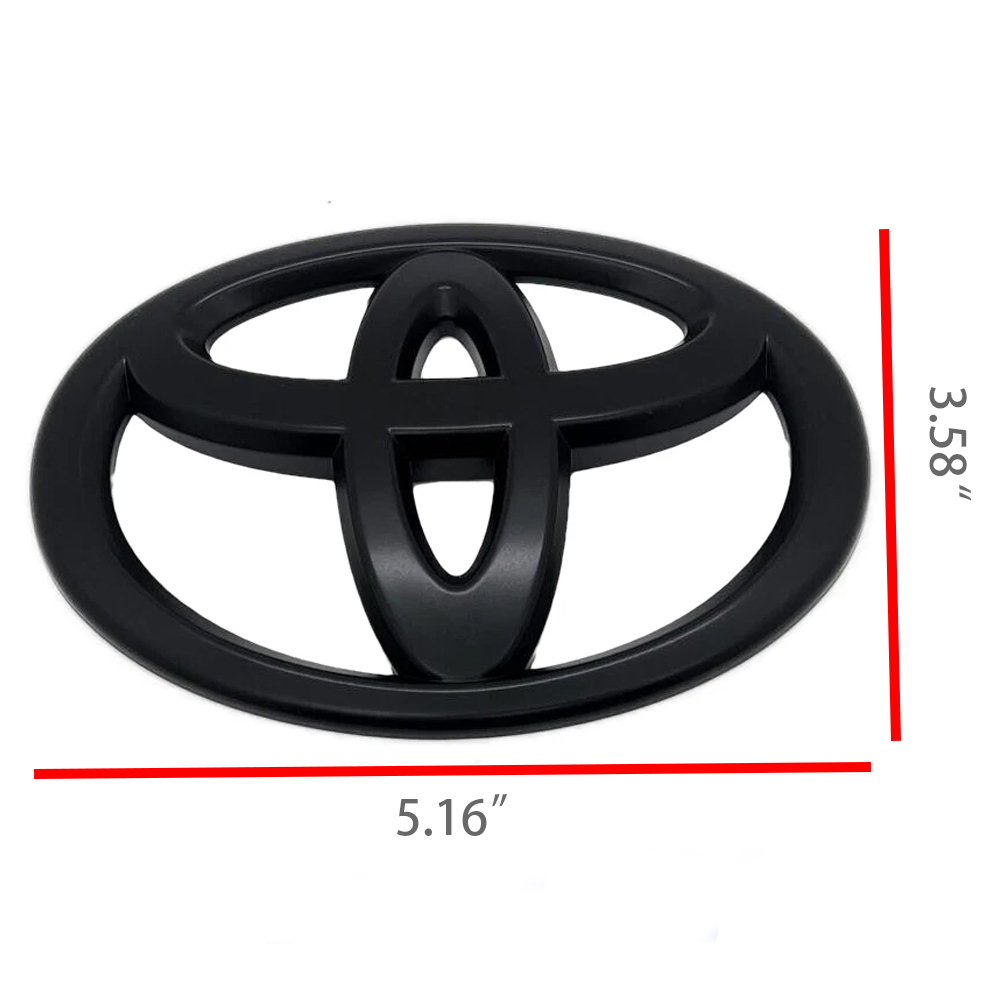 1pc 2010-2020 4Runner Plastic Rear Tailgate Overlay Emblem Matte Black Toyota PT948-89190-02