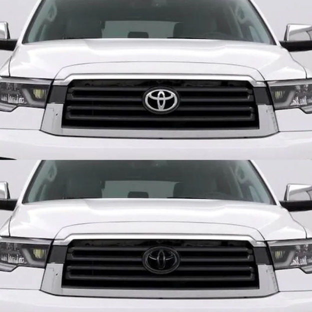 4pcs 2008-2021 Sequoia Limited Plastic Front Grille Rear Tailgate Overlay Emblem Matte Black Toyota 75311-0C030