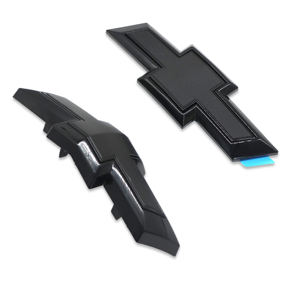 2PCS 2016-2024 Camaro Plastic Front Grille Emblem Gloss Black Chevrolet 84219485 23269466 23216040