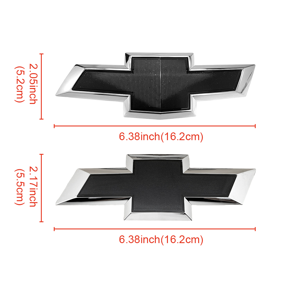2PCS 2016-2024 Camaro Plastic Front Grille Emblem Chrome Black Chevrolet 84219485 23269466 23216040