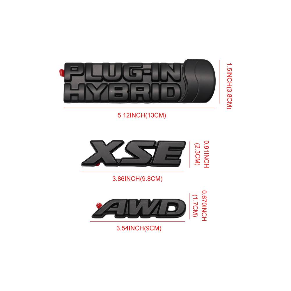 8pcs 2021-2024 RAV4 Prime XSE AWD Emblem Overlay Matte Blackout Toyota