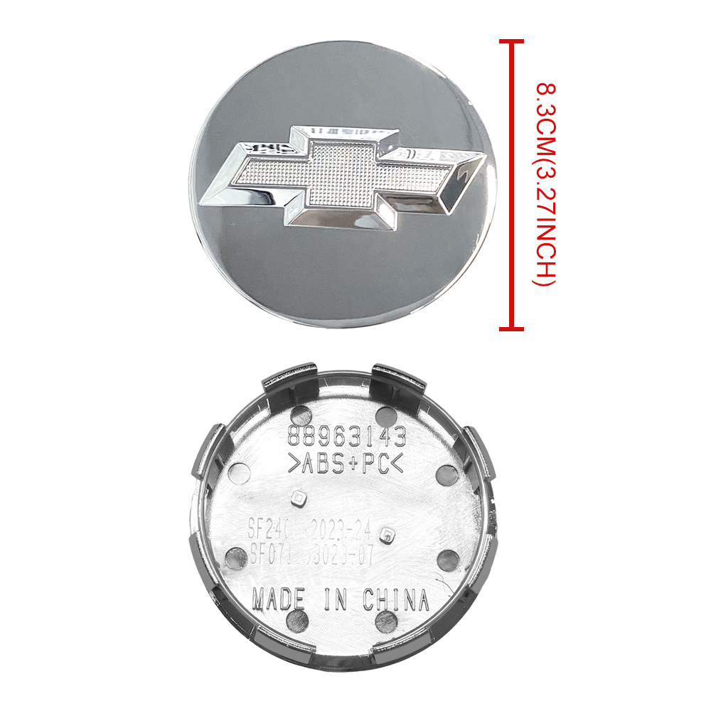 4Pcs 2014-2019 Silverado Suburban Tahoe Plastic Wheel Center Caps Silver Chevrolet 83mm
