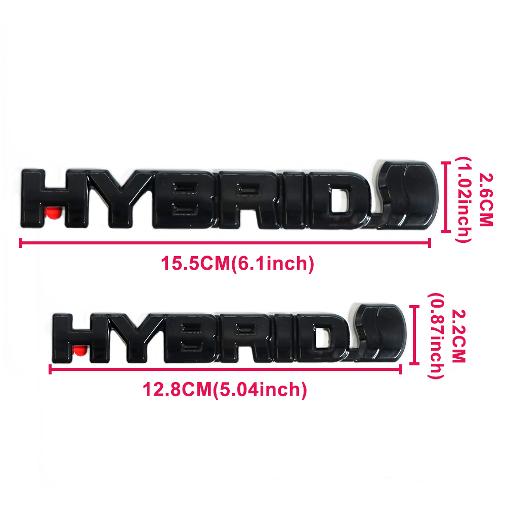 8pcs 2019-2025 RAV4 Limited AWD Hybrid Emblem Overlay Gloss Black Toyota