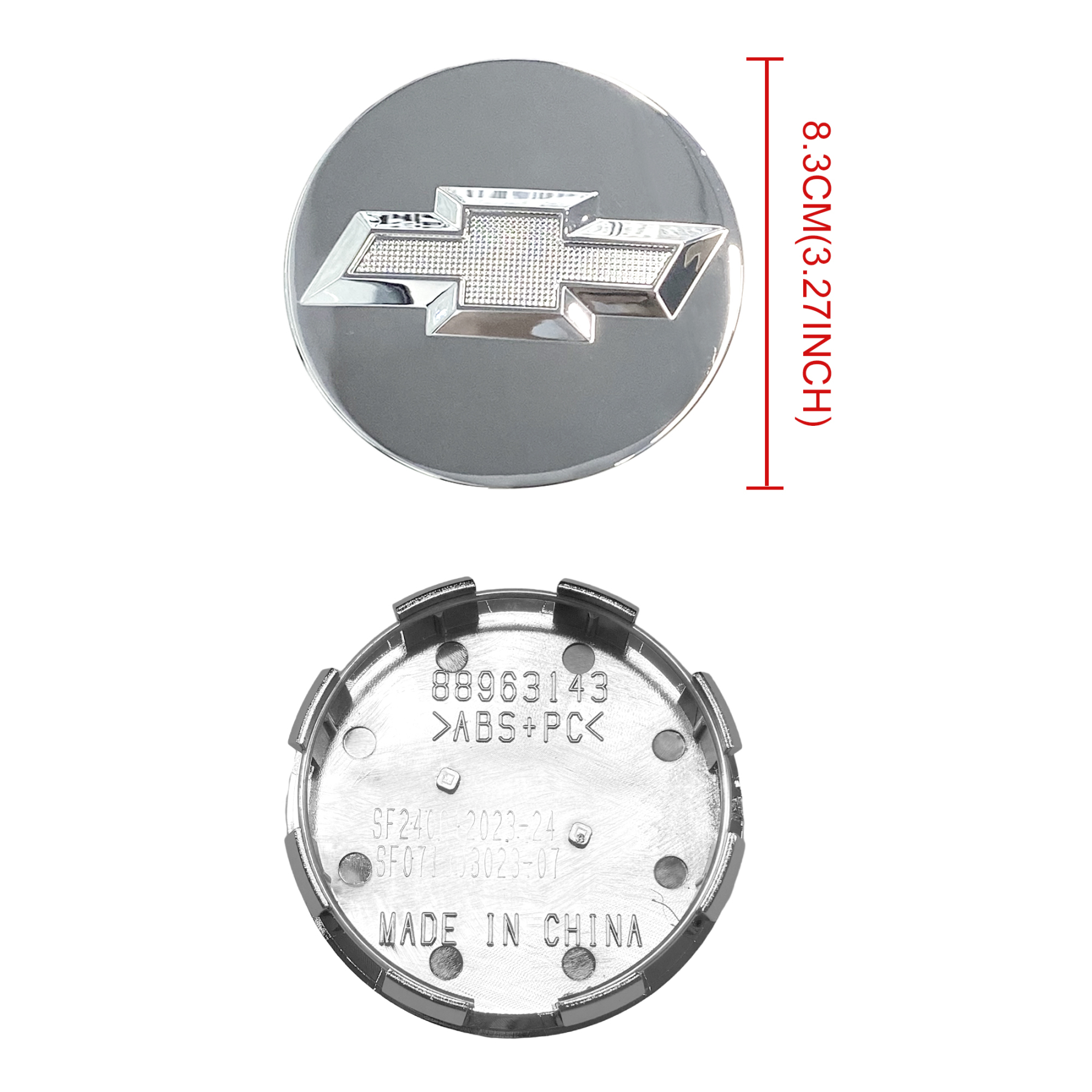 4Pcs 2014-2019 Silverado Suburban Tahoe Plastic Wheel Center Caps Chrome Chevrolet 83mm