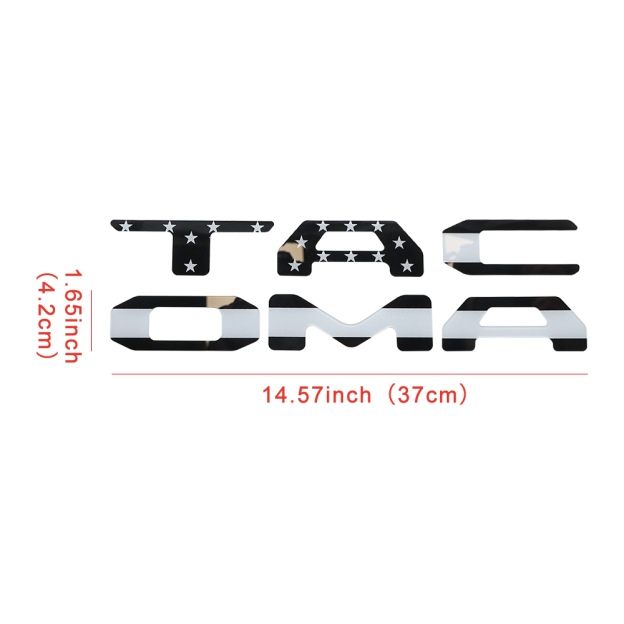 1 Set 2024 2025 2026 Tacoma Abs Plastic Tailgate Letters Emblem Black White Toyota 