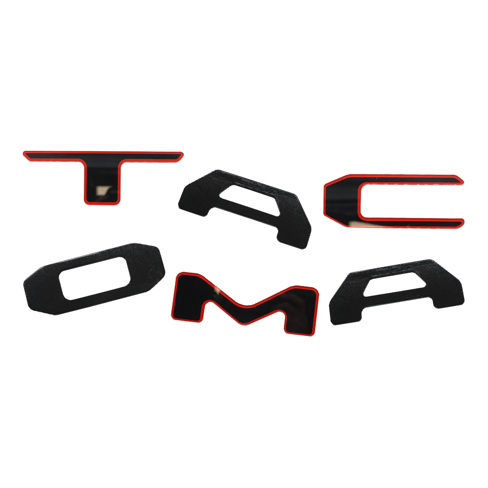 1 Set 2024 2025 2026 Tacoma Abs Plastic Tailgate Letters Emblem Black Red Toyota 