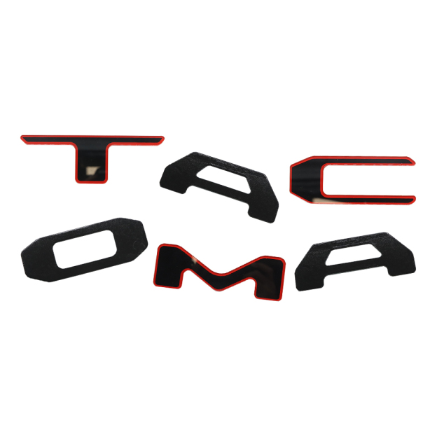 1 Set 2024 2025 2026 Tacoma Abs Plastic Tailgate Letters Emblem Black Red Toyota 