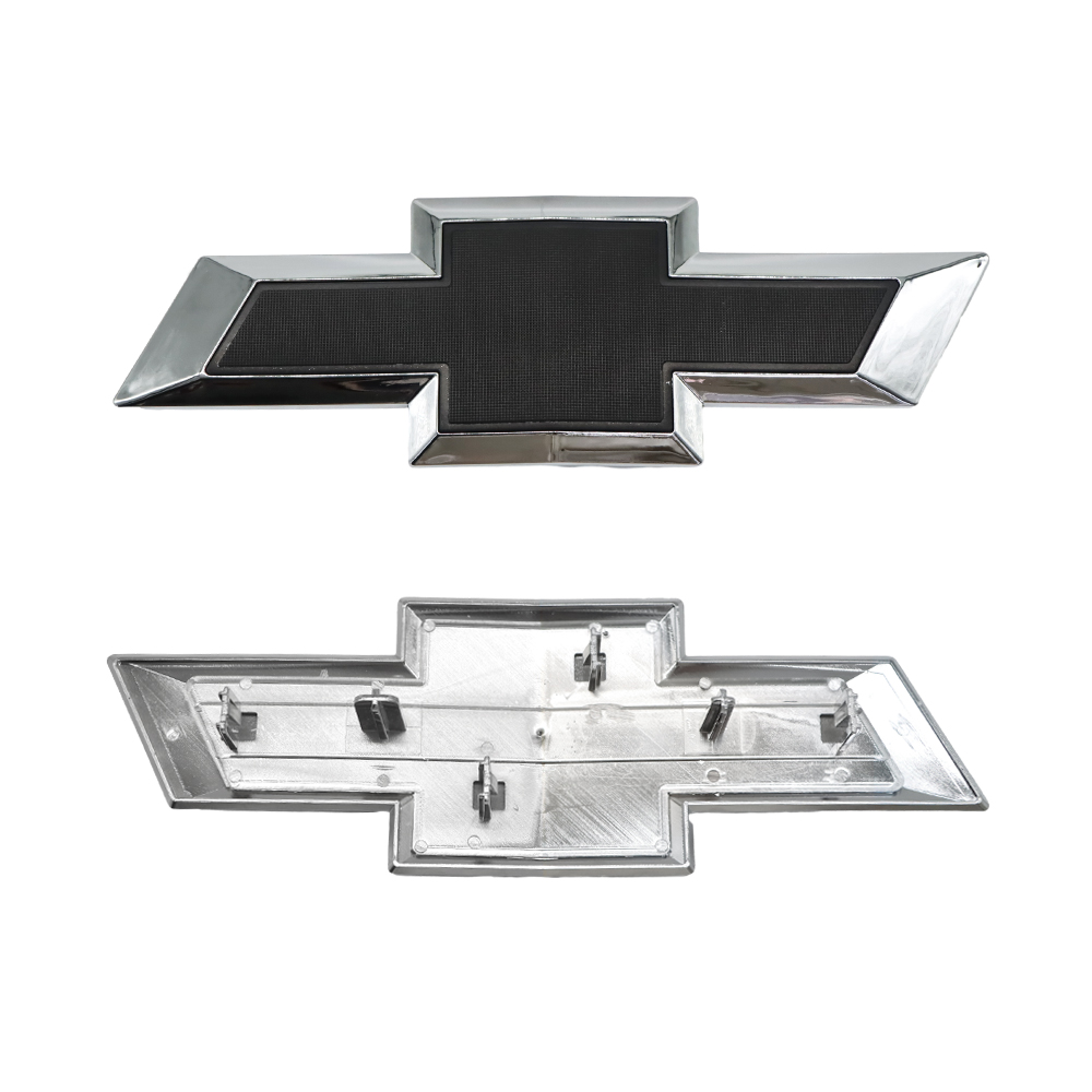 2015-2019 Silveado 1500 2500HD 3500HD ABS Plastic Front Grille Bowtie Emblem Black Chrome Chevrolet 23303574 
