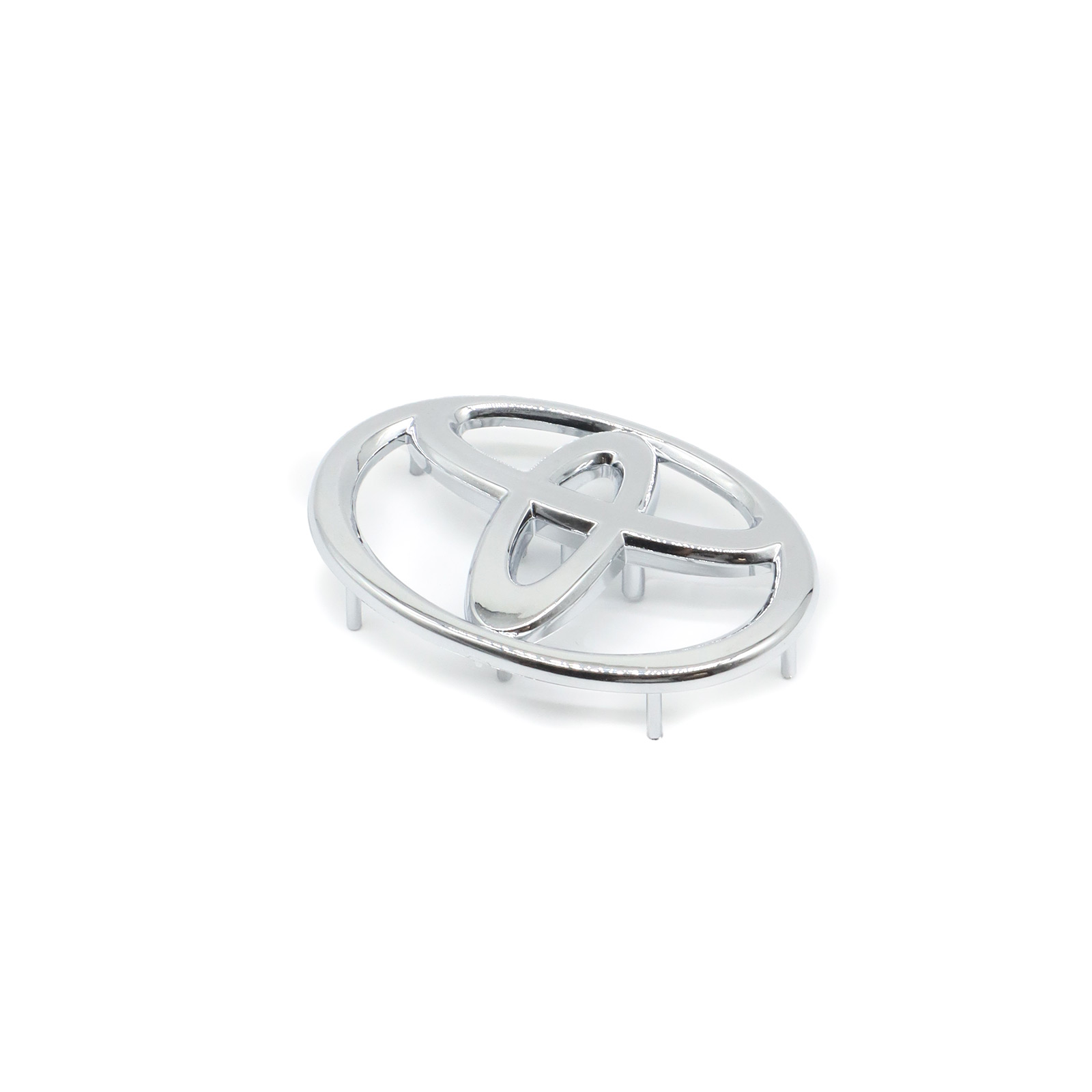 1pc Corolla Auris Hilux Camry 4Runner Highlander Tacoma  Plastic 3D Steering Wheel Emblem Glossy Chrome Toyota 90975-02146