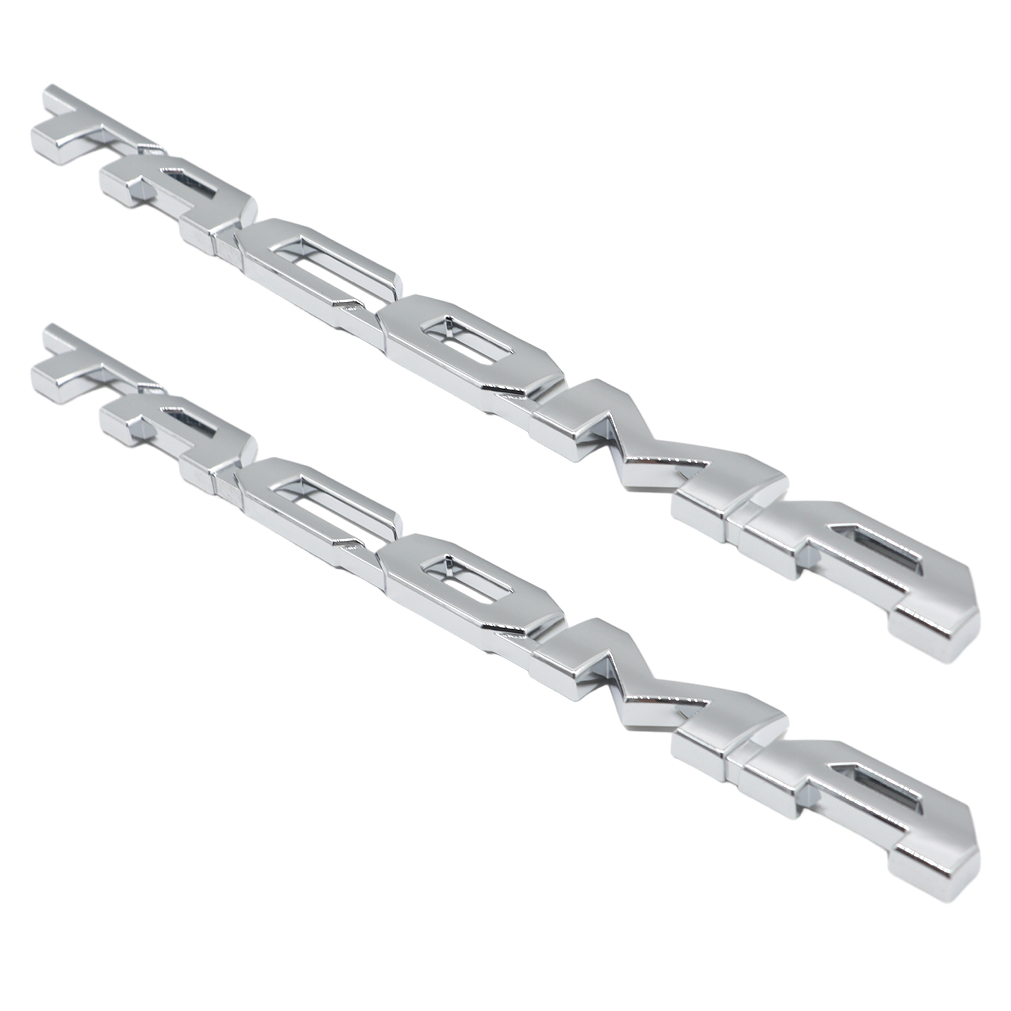 1 Set 2016-2023 Tacoma Left Right Door Tailgate Emblems Logo Gloss Silver Badges Toyota