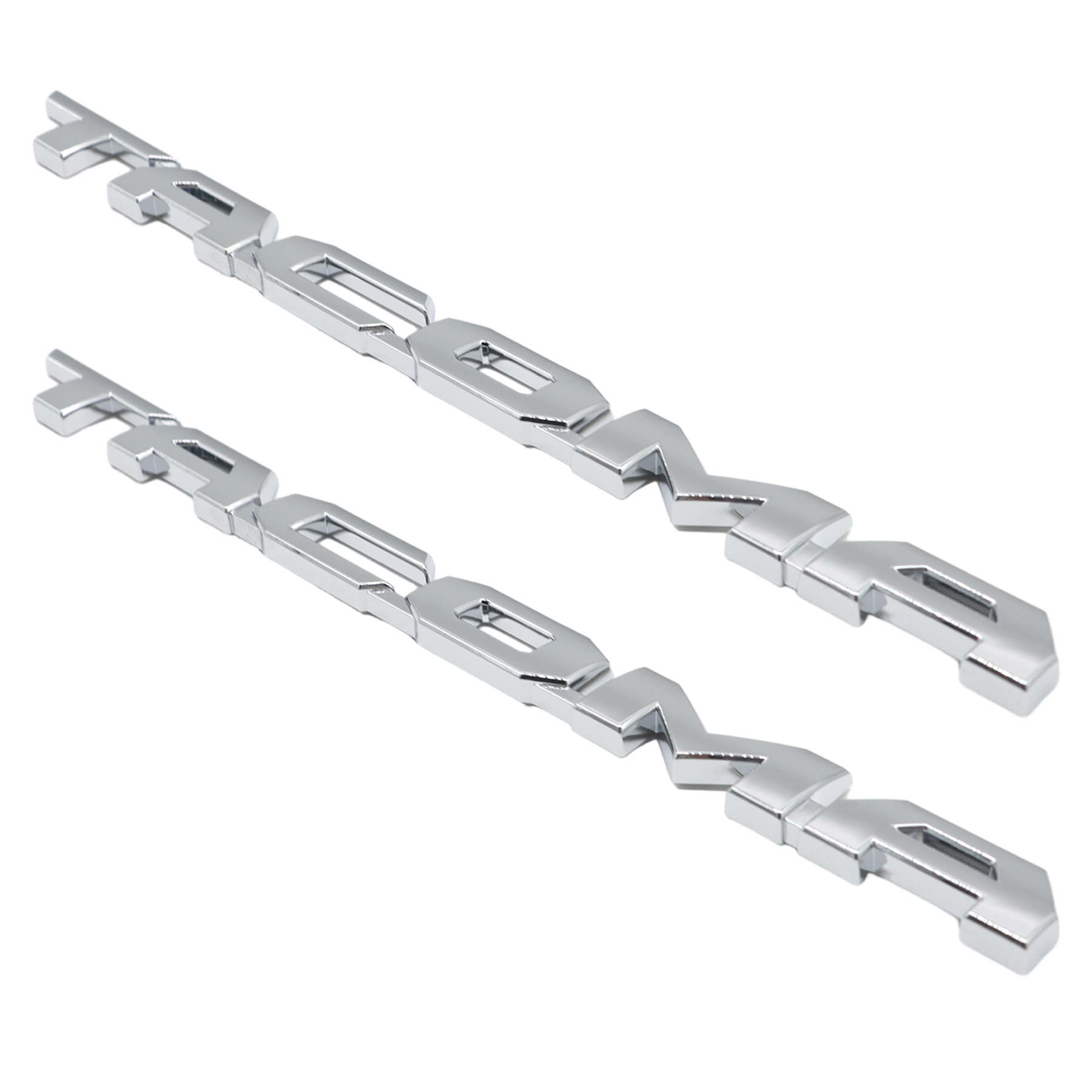 1 Set 2016-2023 Tacoma Left Right Door Tailgate Emblems Logo Gloss Silver Badges Toyota