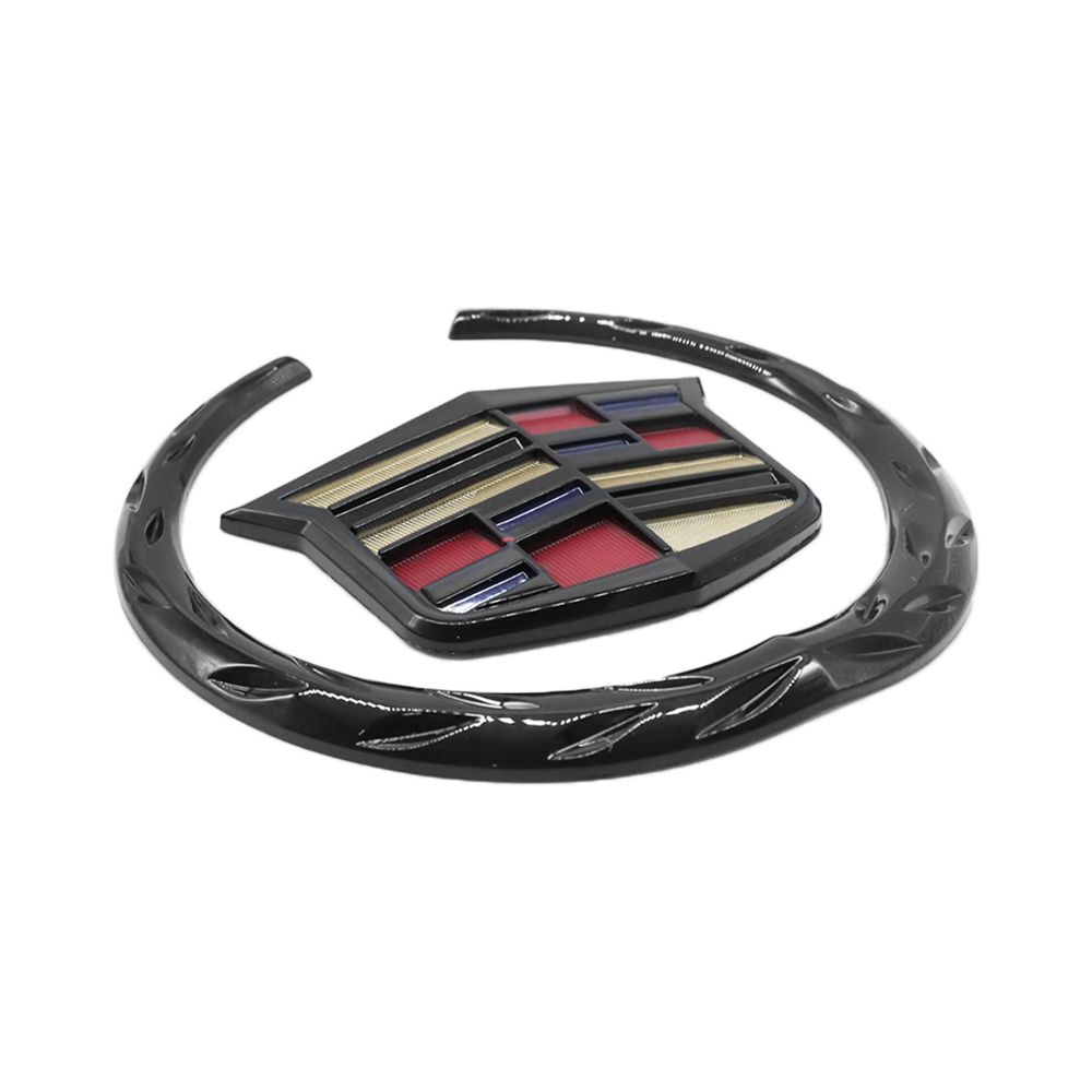1Pc Escalade SRX CTS CT6 ATS DTS Plastic Front Grille Emblem Colored Black Cadillac