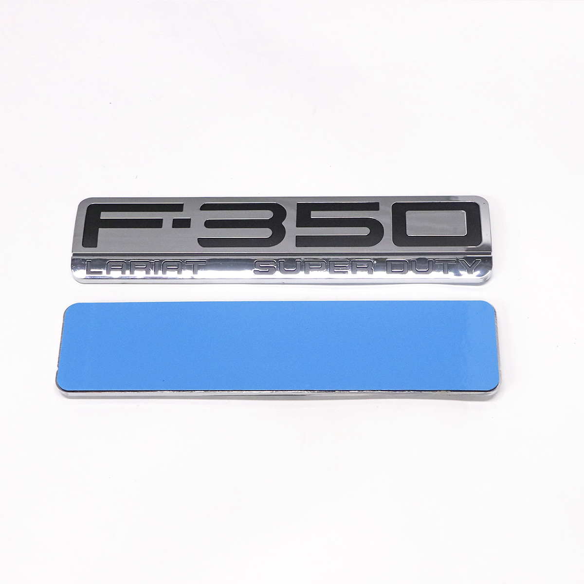 2Pcs 2005-2007 F-350 Lariat Super Duty Fender Badge ABS Chrome Black Ford 3D Sticker Decal Nameplate