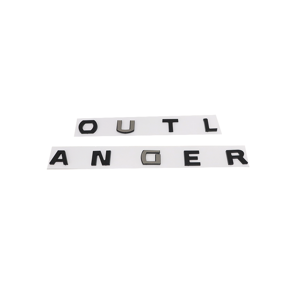 1PC 2003-2021 Outlander ABS Plastic 3D Raised Front Hood Letter Gloss Black Mitsubishi MZ553141EX