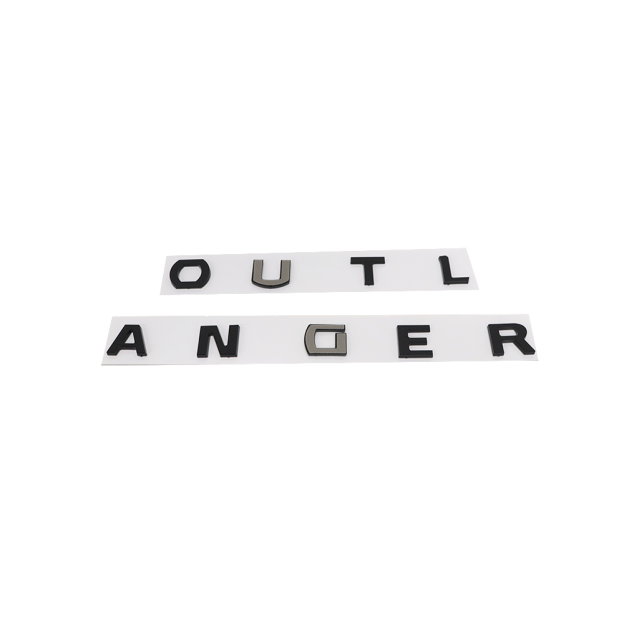 1PC 2003-2021 Outlander ABS Plastic 3D Raised Front Hood Letter Gloss Black Mitsubishi MZ553141EX