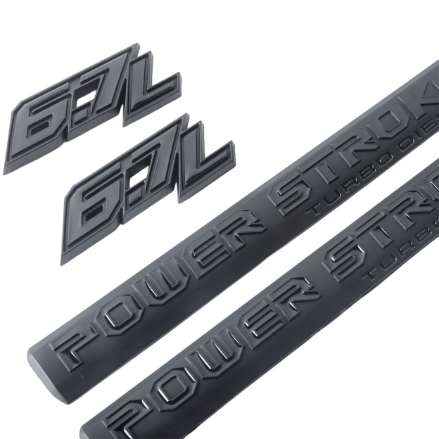 2017-2026 F-250 F-350 F-450 F-550 Super Duty Fender Badge ABS Black Ford Self-Adhesive Decal Nameplate
