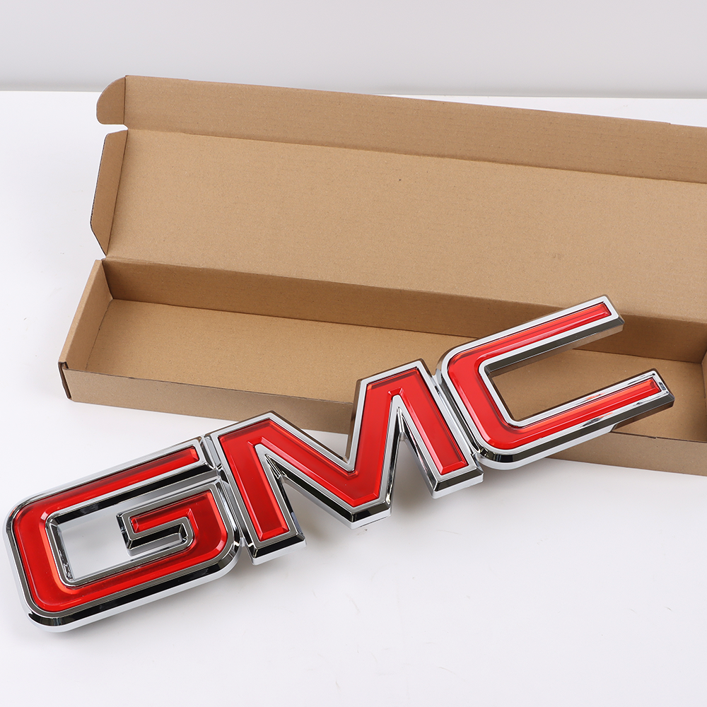 1Pc 2007-2013 Sierra 1500 2500HD 3500HD Plastic Front Grille Insert Emblem Gloss Red 22761795 GMC