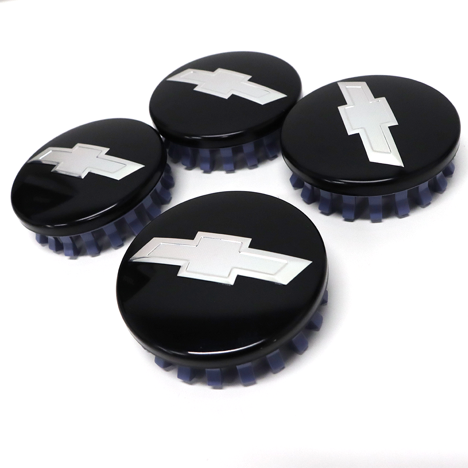 4PCS 2014-2020 Suburban Silverado Tahoe Plastic 83mm Wheel Center Hub Caps Black Silver Chevrolet 22837060