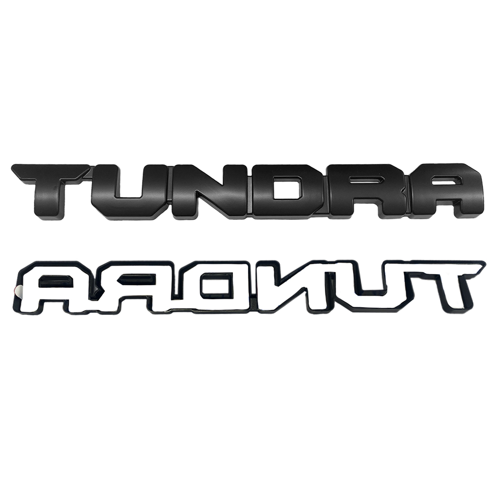 2PCS 2014-2021 TUNDRA ABS Blackout 3D Overlay Side Door Letter Matte Black Toyota PT948-34181-02