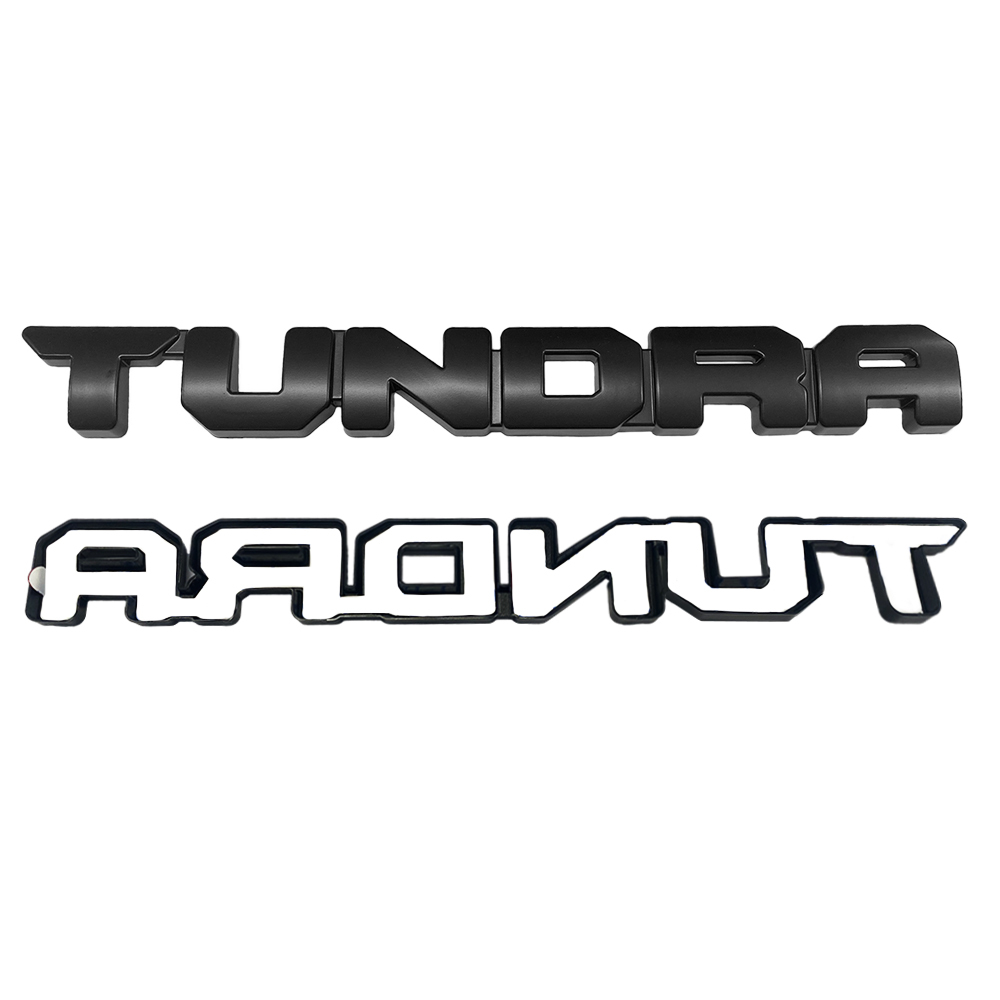 2PCS 2014-2021 TUNDRA ABS Blackout 3D Overlay Side Door Letter Matte Black Toyota PT948-34181-02