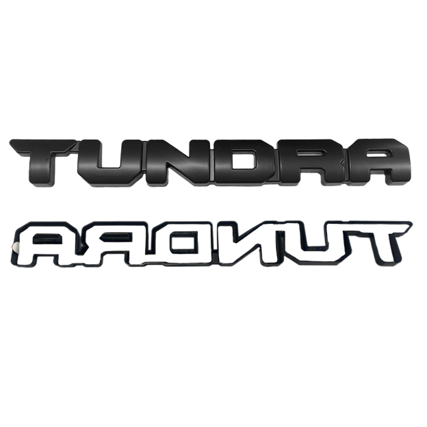 2PCS 2014-2021 TUNDRA ABS Blackout 3D Overlay Side Door Letter Matte Black Toyota PT948-34181-02