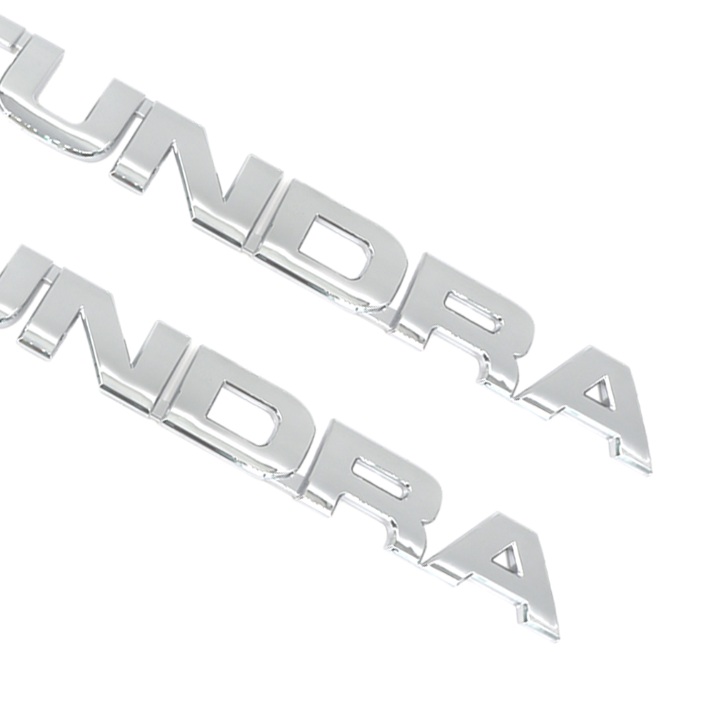 2PCS 2007-2013 TUNDRA ABS 3D Side Door Nameplate Letter Gloss Silver Toyota 75471-0C050