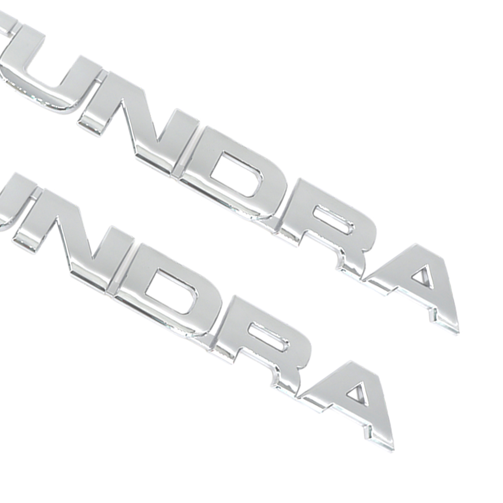 2PCS 2007-2013 TUNDRA ABS 3D Side Door Nameplate Letter Gloss Silver Toyota 75471-0C050