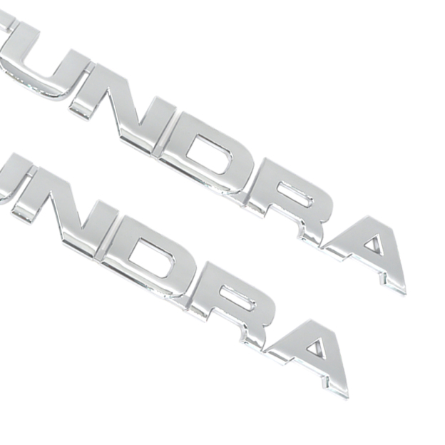 2PCS 2007-2013 TUNDRA ABS 3D Side Door Nameplate Letter Gloss Silver Toyota 75471-0C050