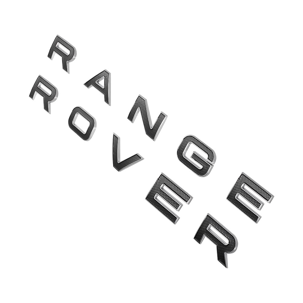 1pc Range Rover Plastic Front Hood / Rear Tailgate Letters Chrome Black Land Rover 