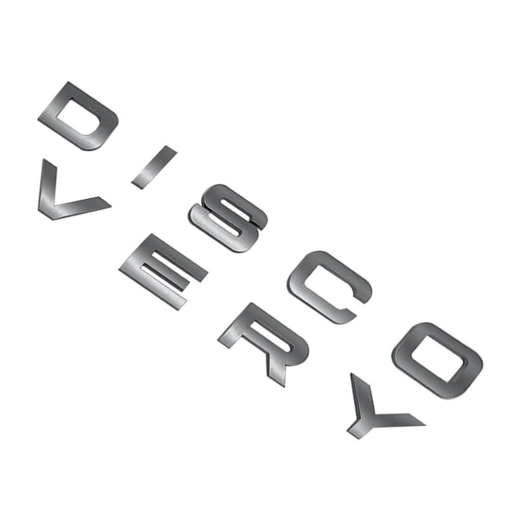 1pc Discovery Plastic Front Hood / Rear Tailgate Letters Sticker Dark Gray Land Rover 