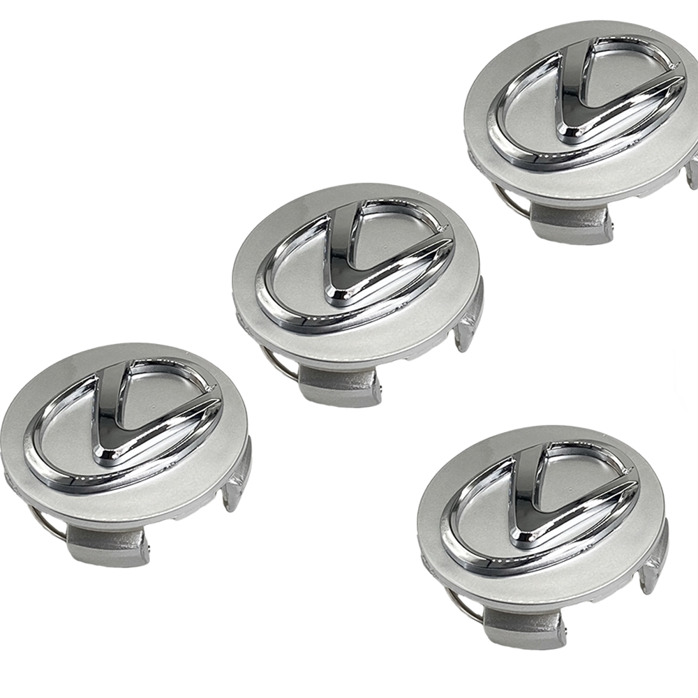 4PCS IS GS LS RX NX ES ABS Wheel Center Hub Caps 62mm 2.5'' Gloss Silver Lexus 42603-50370