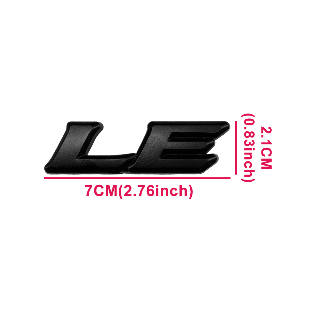 3PCS 2018-2024 CAMRY LE Emblem Overlay Matte Black Rear Cover Toyota 