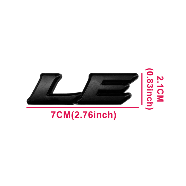 3PCS 2018-2024 CAMRY LE Emblem Overlay Matte Black Rear Cover Toyota 