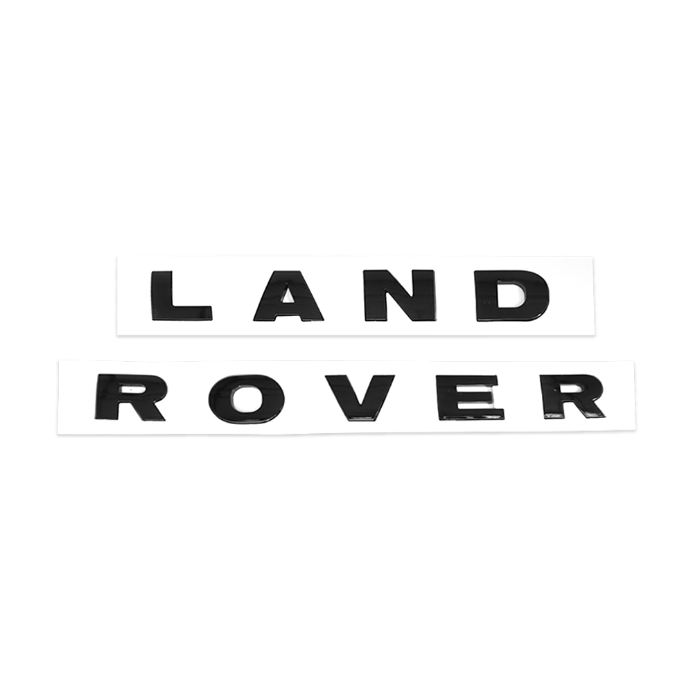 1pc 1989-2004 Land Rover Plastic Front Hood Letters Sticker Glossy Black Land Rover 