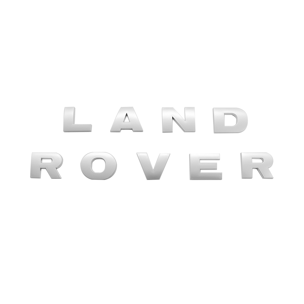 1pc 1989-2004 Land Rover Plastic Front Hood Letters Sticker Matte Silver Land Rover 