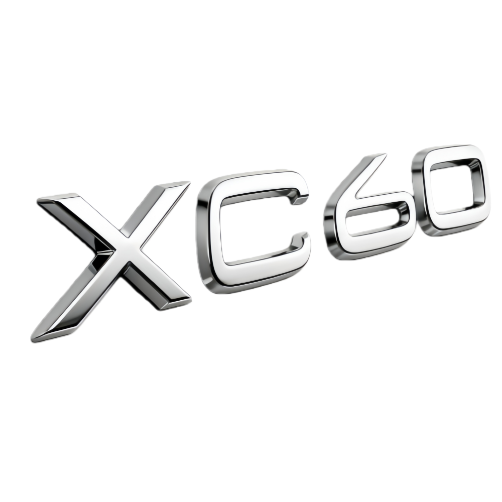2010-2012 XC60 Chrome Tailgate Letter Gloss Silver Volvo 30778800