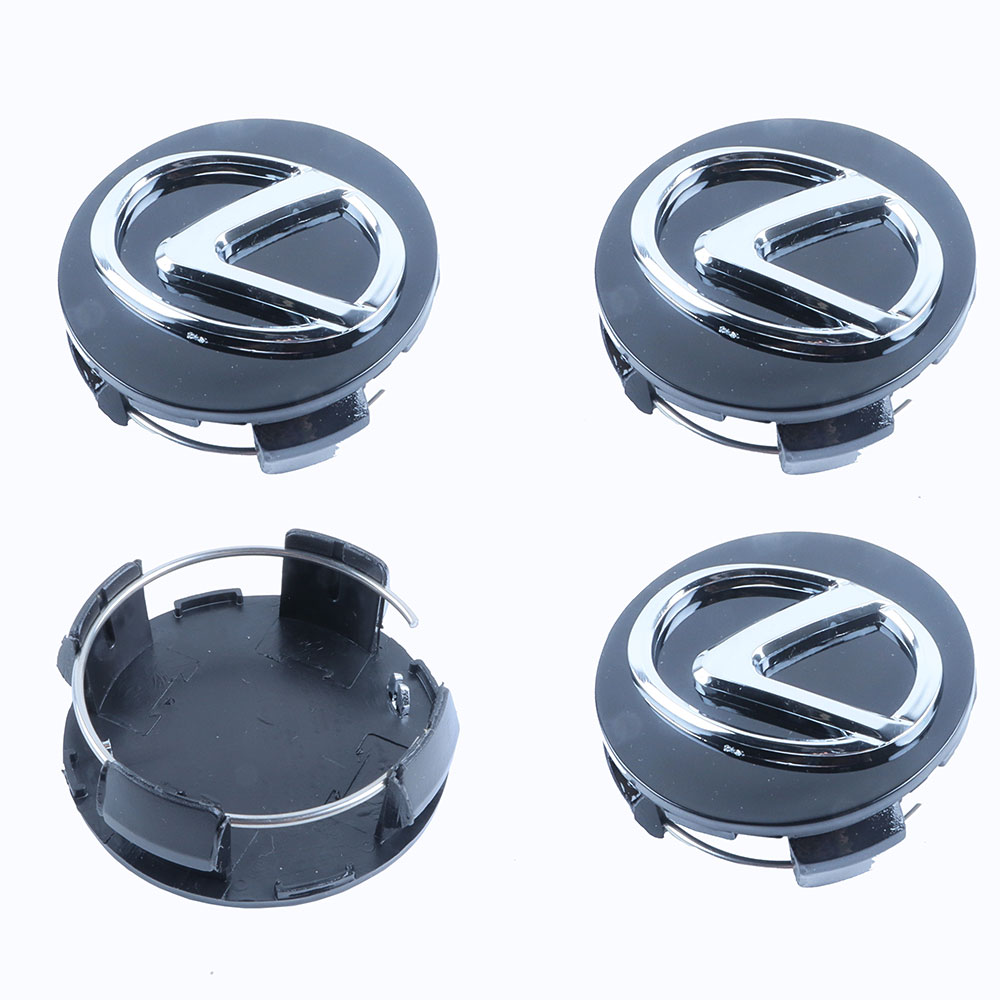 4pcs 2006–2015 IS250 Plastic Wheel Center Hub Caps 62mm Black Chrome Toyota 42603-50300