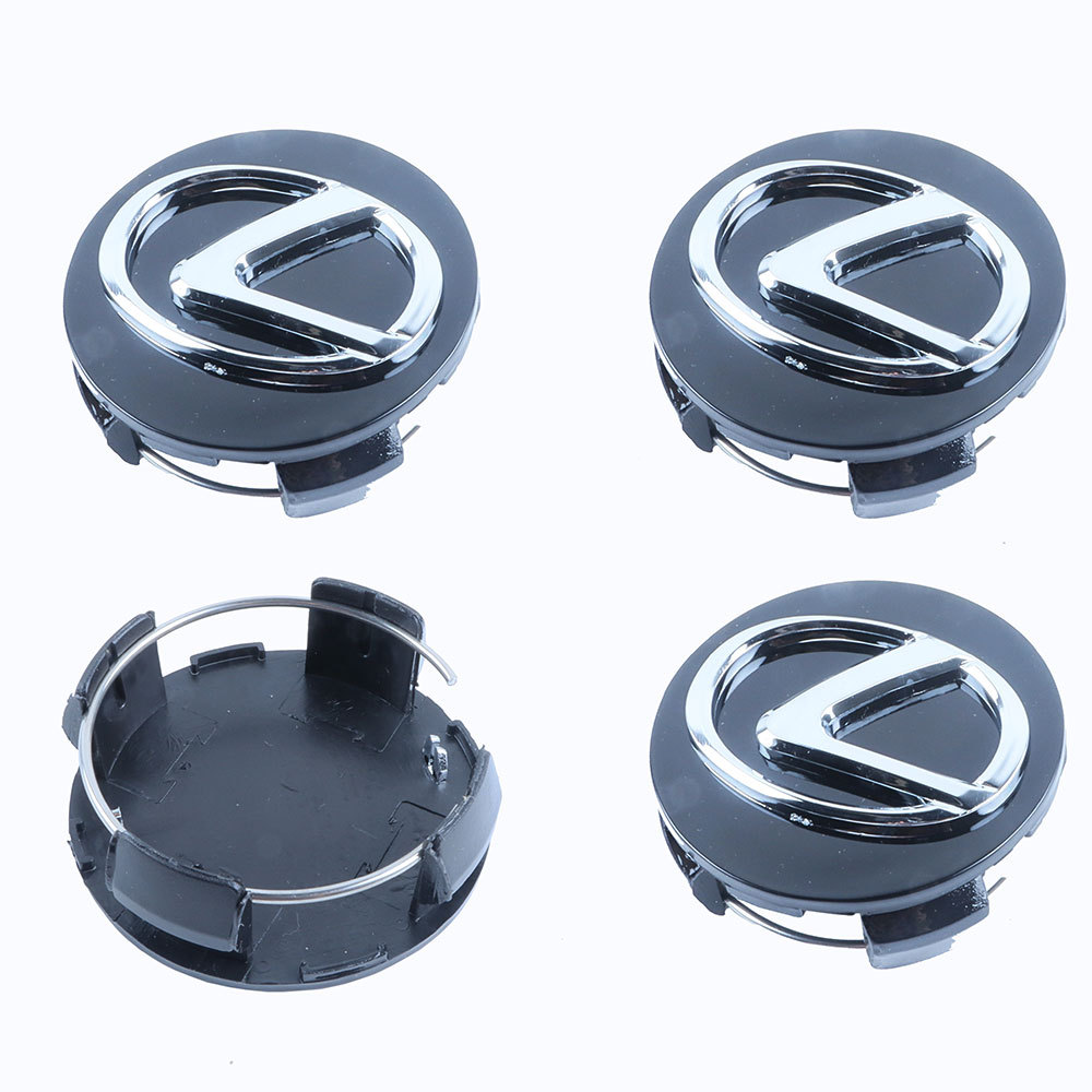 4pcs 2006–2015 IS250 Plastic Wheel Center Hub Caps 62mm Black Chrome Toyota 42603-50300