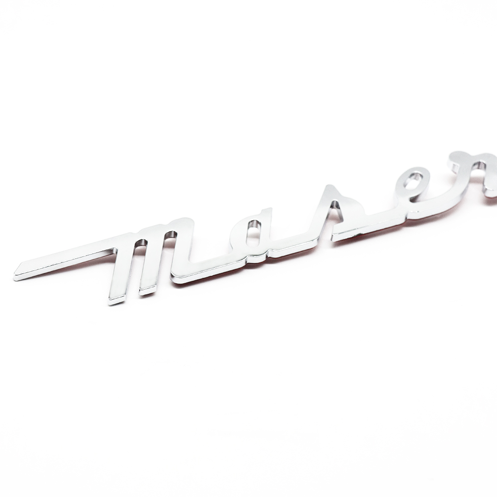 2015-2015 Maserati Chrome Letter Logo Gloss Silver 673001404