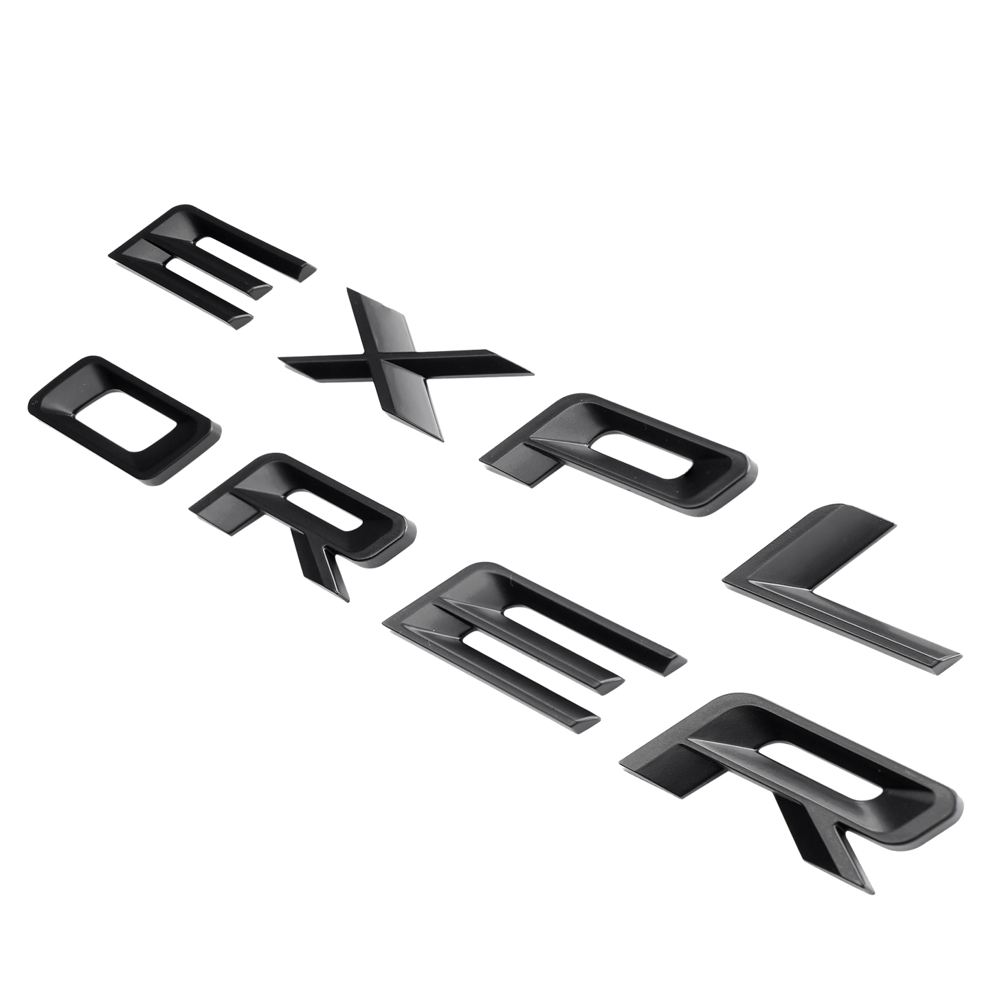  Ford Explorer 2019-2022 Front Hood or Rear Tailgate Letters Emblem Badge 3D Sticker Decal Gloss Black 