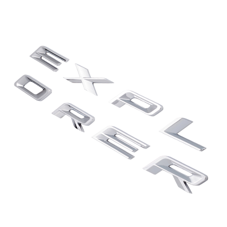 Ford Explorer 2019-2022 Front Hood or Rear Tailgate Letters Emblems Badges 3D Stickers Decals Gloss Silver
