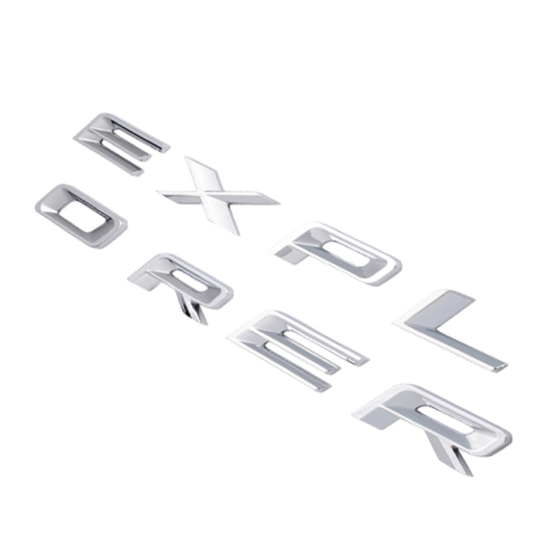 Ford Explorer 2019-2022 Front Hood or Rear Tailgate Letters Emblems Badges 3D Stickers Decals Gloss Silver