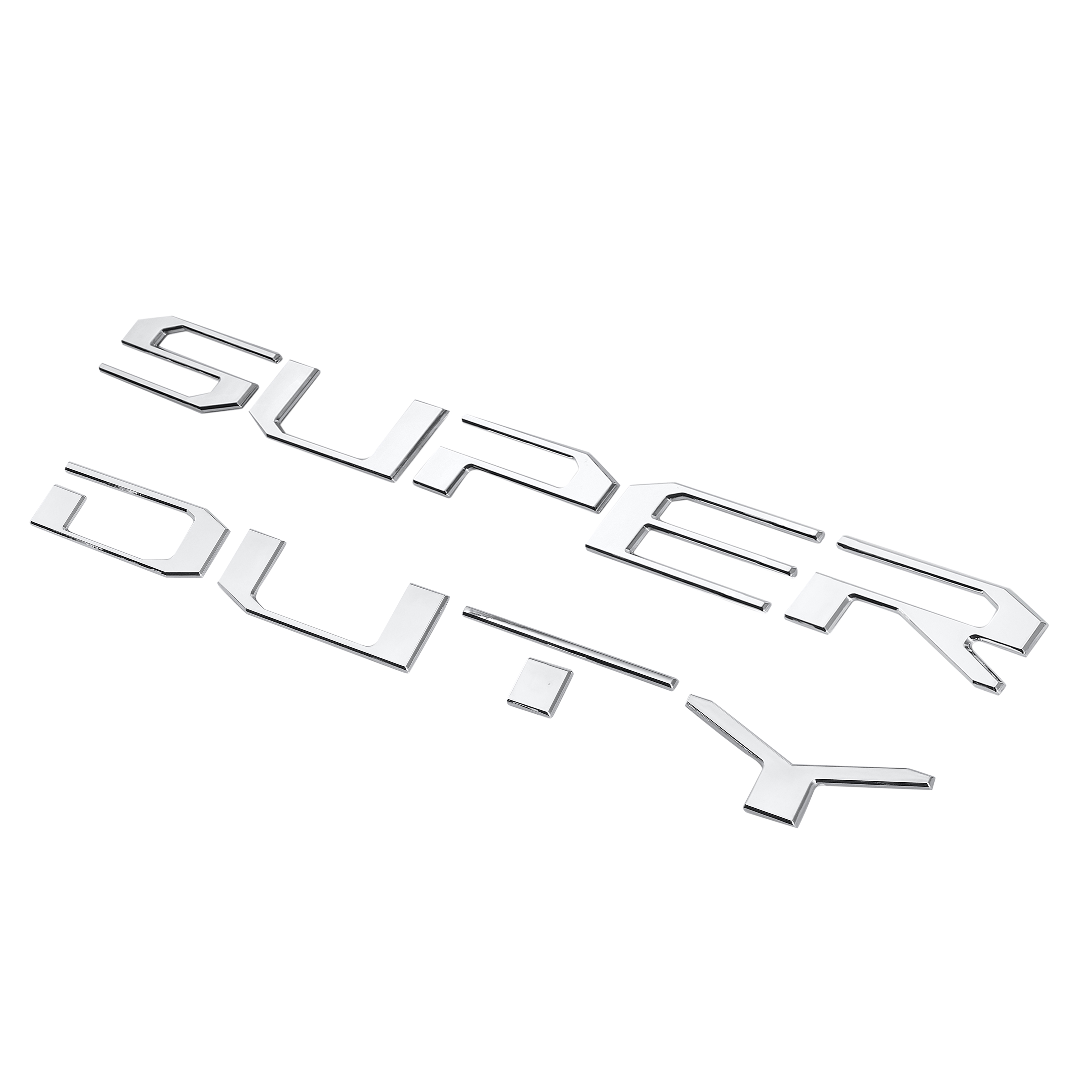 Ford F-250 F-350 Super Duty 2017-2019 Rear Tailgate Trunk Lid Inserts Letters Emblems Badges 3D Raised Stickers Decals Matte Black