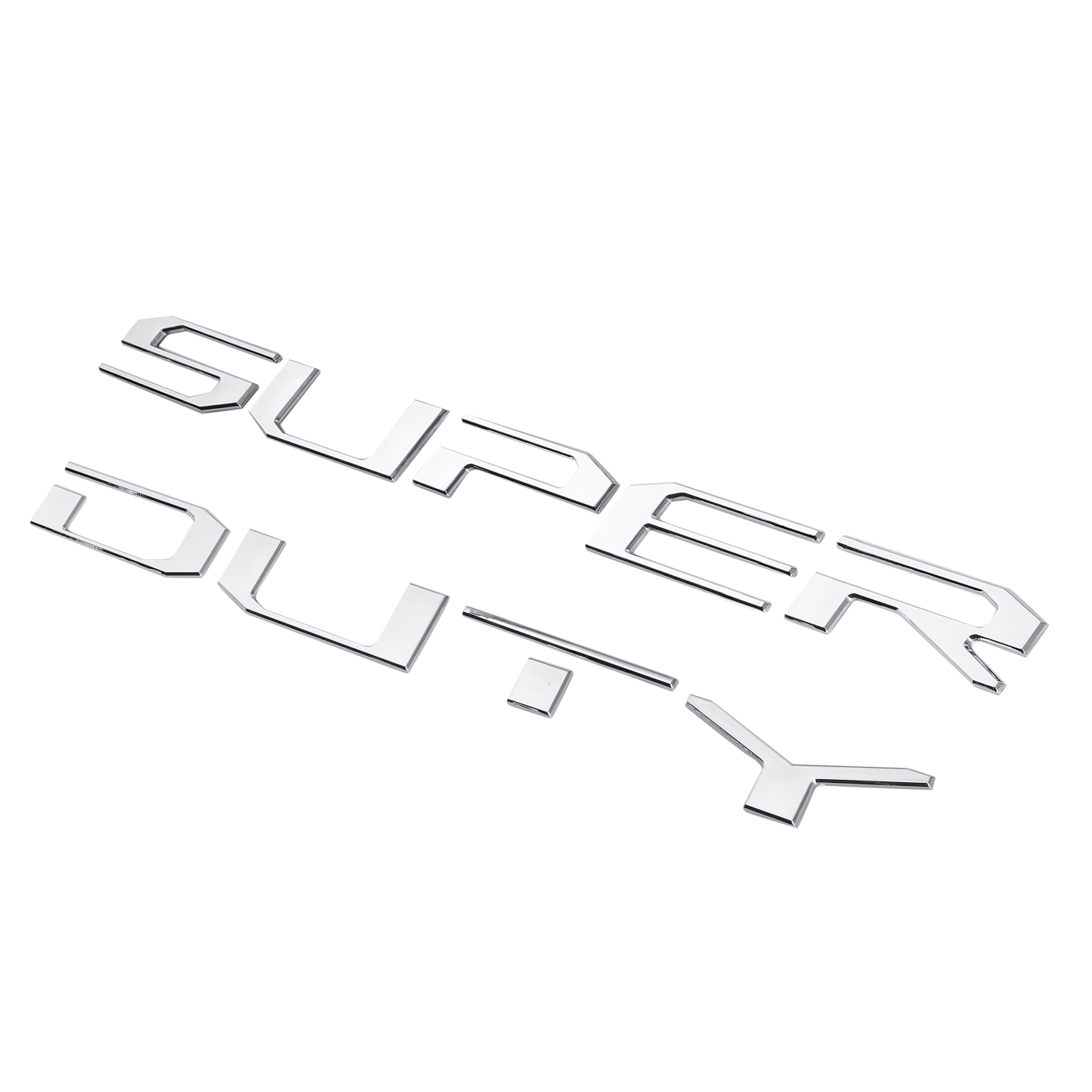 Ford F-250 F-350 Super Duty 2017-2019 Rear Tailgate Trunk Lid Inserts Letters Emblems Badges 3D Raised Stickers Decals Matte Black