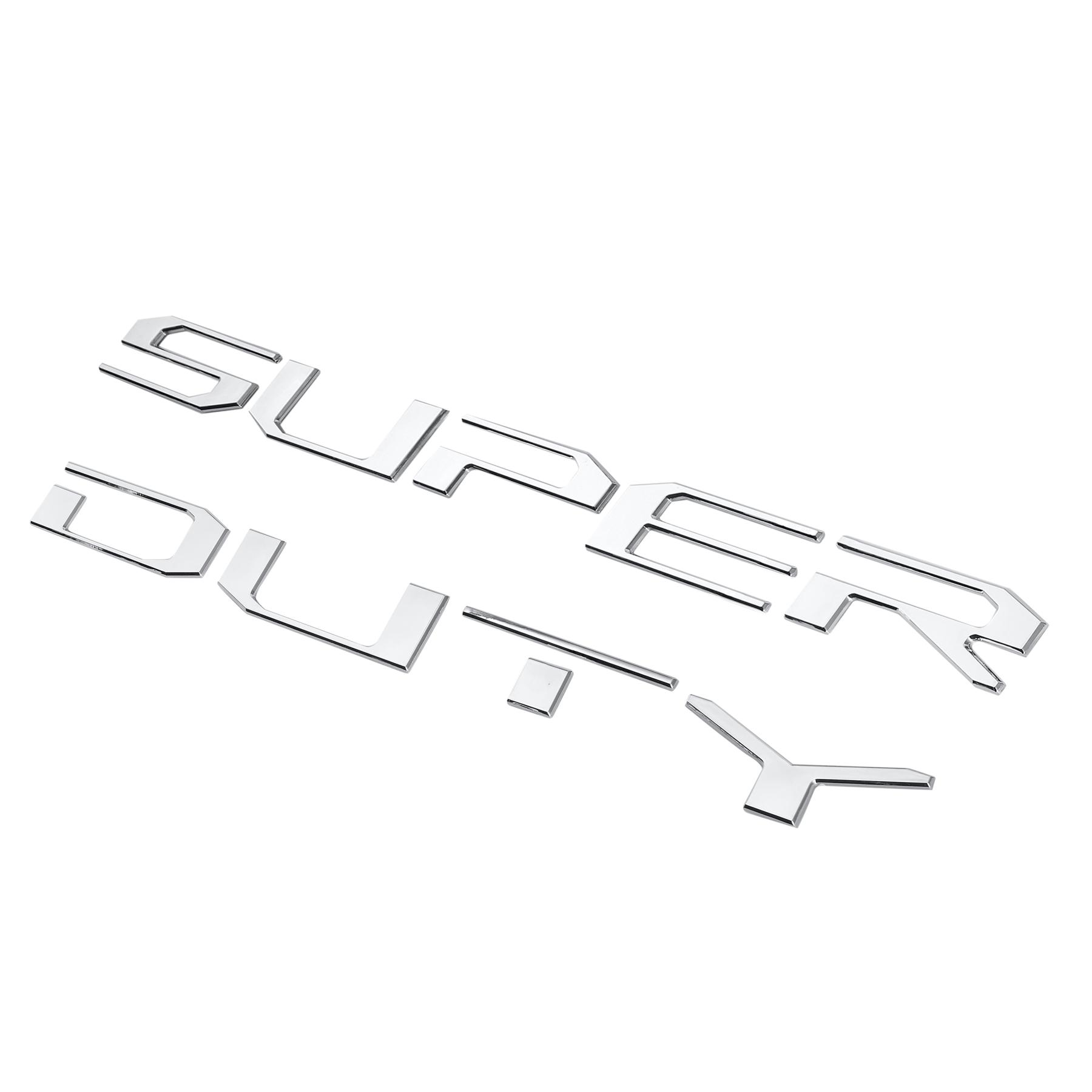 Ford F-250 F-350 Super Duty 2017-2019 Rear Tailgate Trunk Lid Inserts Letters Emblems Badges 3D Raised Stickers Decals Matte Black