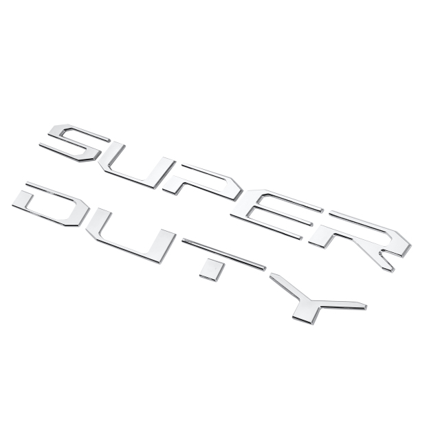 Ford F-250 F-350 Super Duty 2017-2019 Rear Tailgate Trunk Lid Inserts Letters Emblems Badges 3D Raised Stickers Decals Matte Black