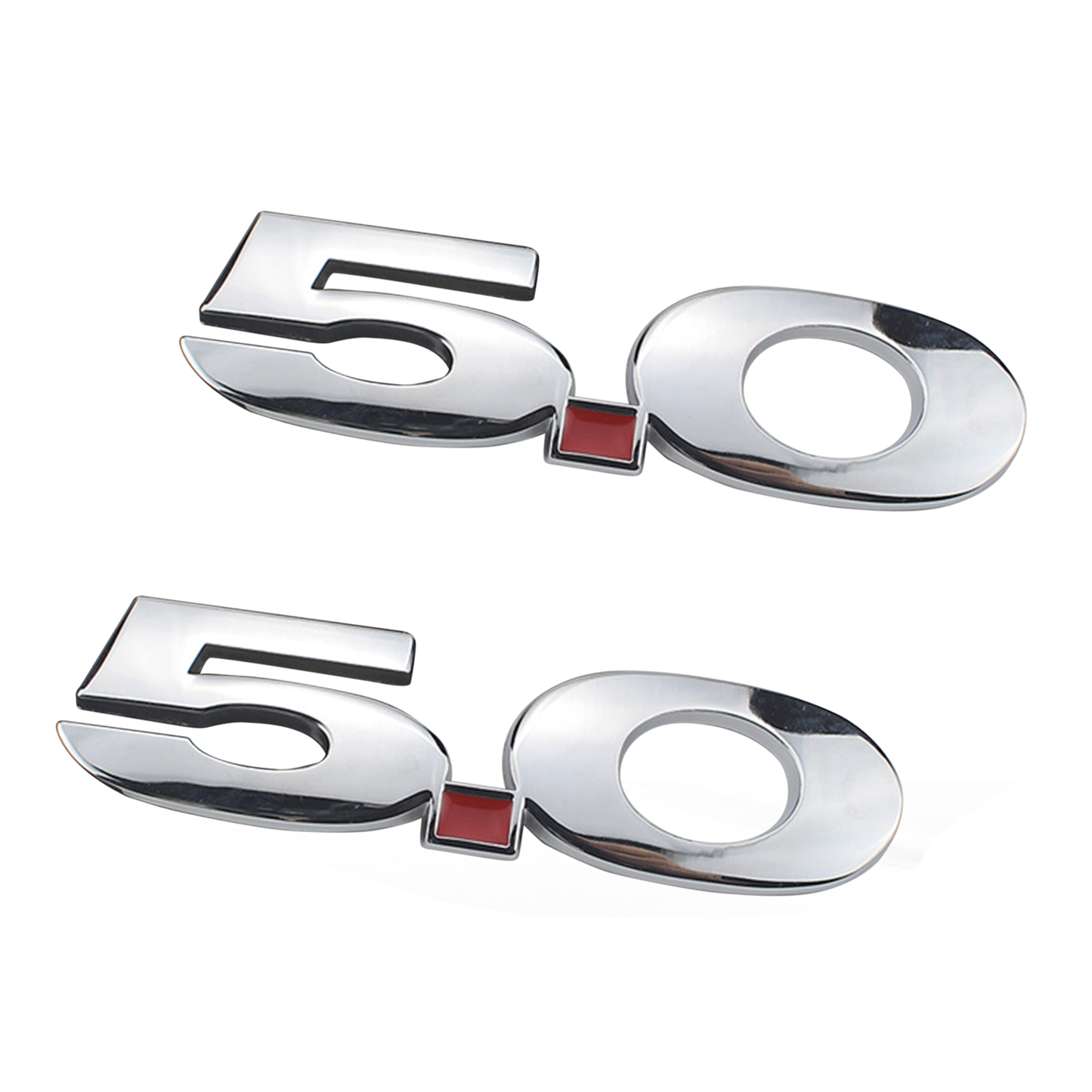Ford Mustang 2011-2014 GT Side Fender Emblems Badges Nameplate 3D Stickers Decals Chrome Silver 2PCS SET  