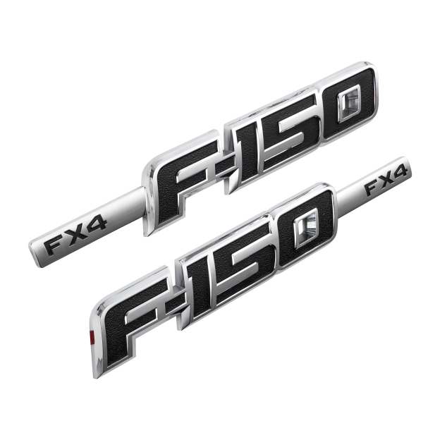 Ford F-150 FX4 2009-2014 Drivers Side Fender emblems Badges Door Letters 3D Raised Sticker Decal Nameplate 2PCS SET