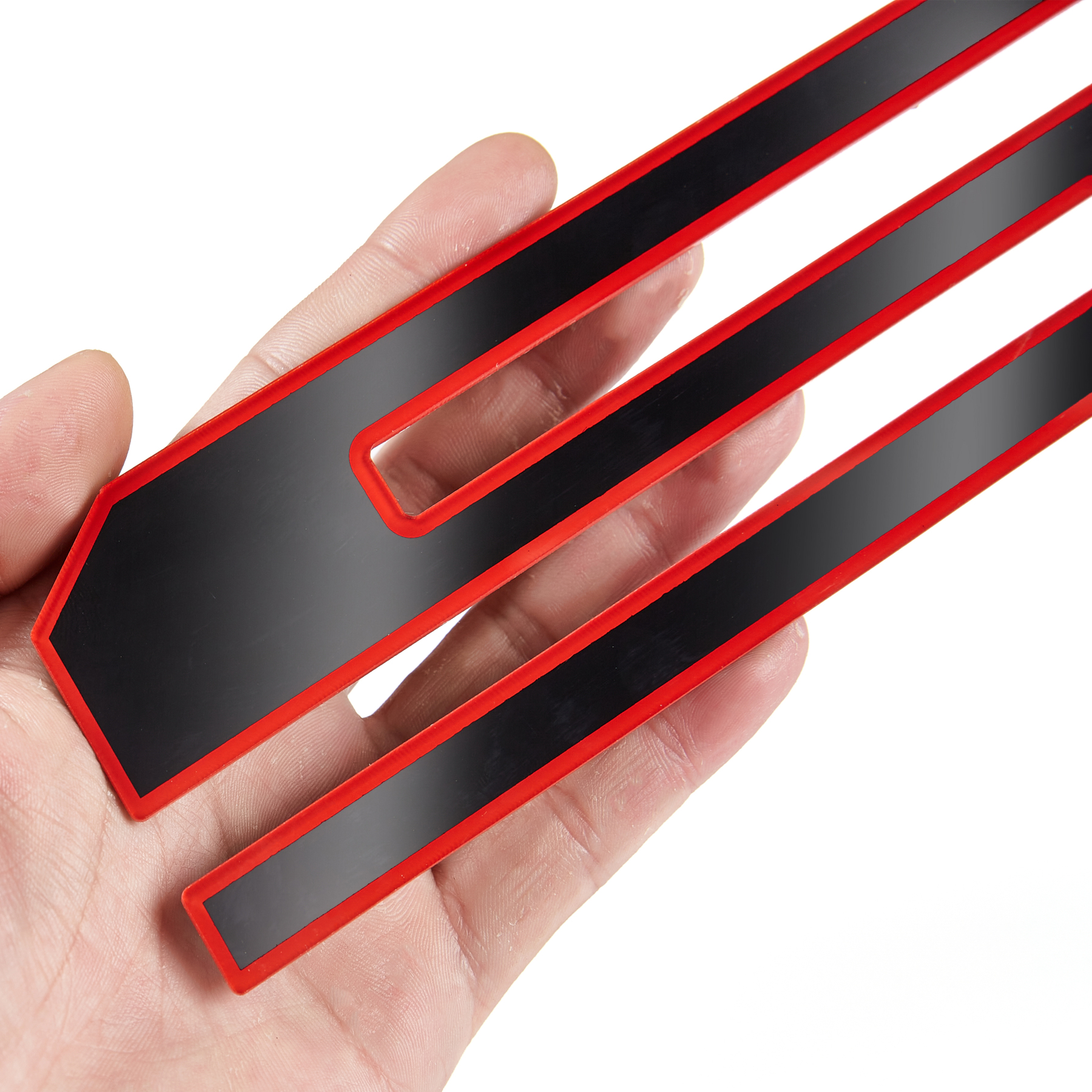 Ford F-150 2018-2020 Rear Tailgate Inserts Letters Trunk Lid emblems Badges 3D Stickers Decals Nameplate Black Red Acrylic