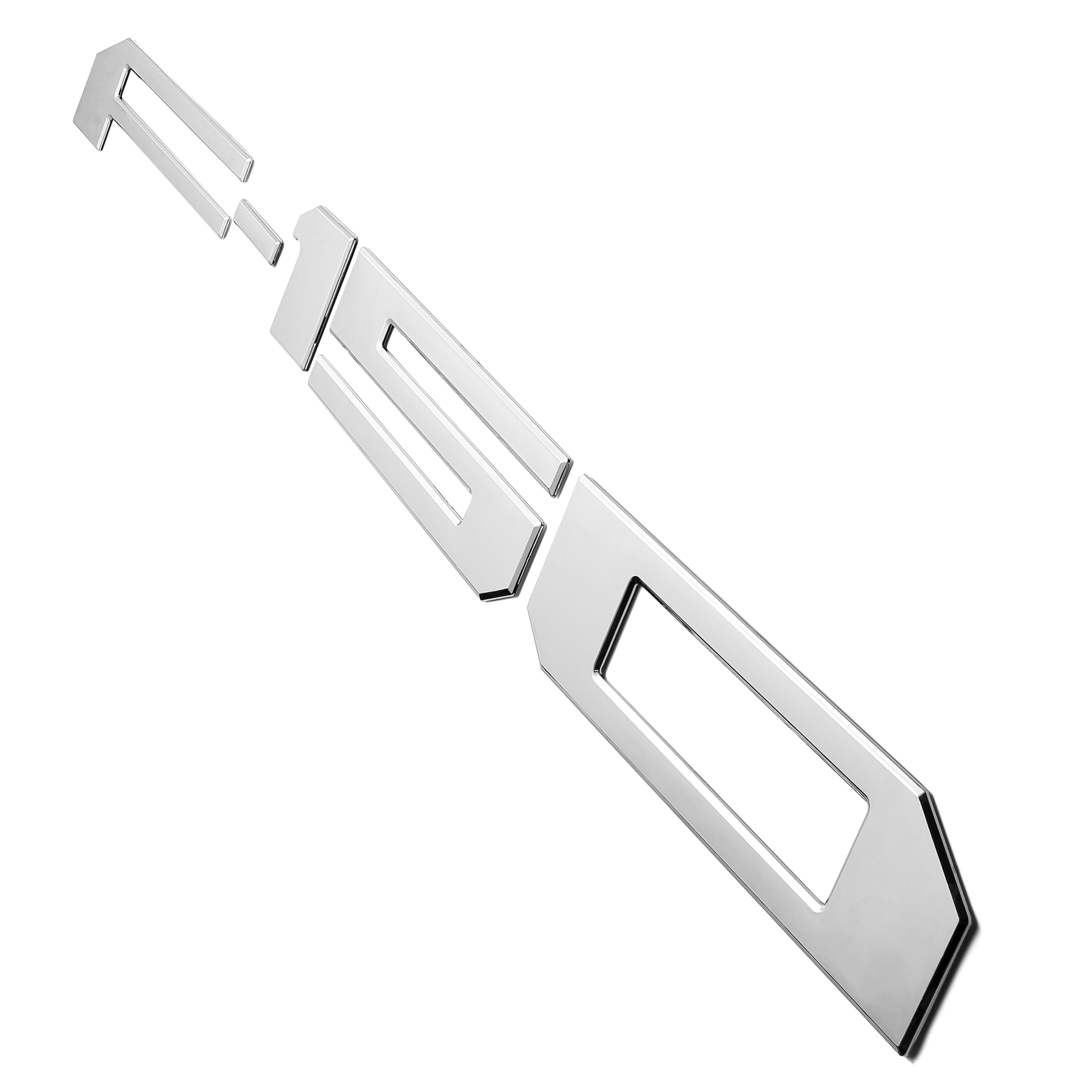 Ford F-150 2018-2020 Rear Tailgate Inserts Letters Trunk Lid emblems Badges 3D Stickers Decals Nameplate Gloss Chrome